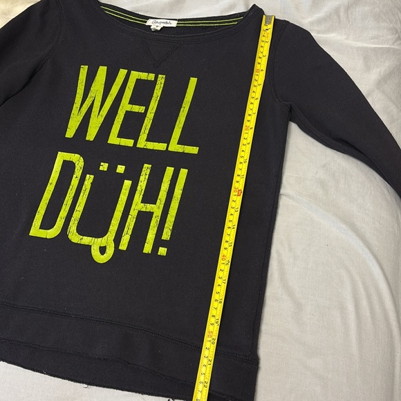 Black Sweatshirt with Green 'WELL DÜH!' Print - Picture 7 of 8